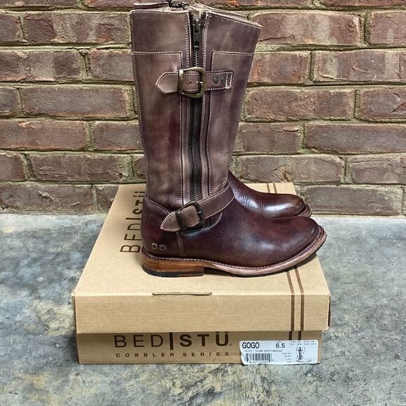 Bed Stu GoGo Moto Teak Driftwood Boot Size 6.5 - Picture 10 of 11